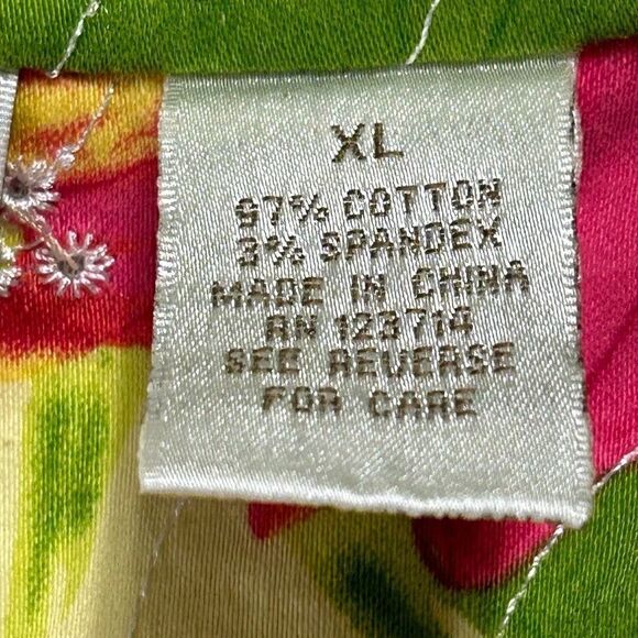 Draper's & Damon's Shirt Jacket Women's XL Multicolor Floral Embroidered Eyelet - Picture 11 of 12